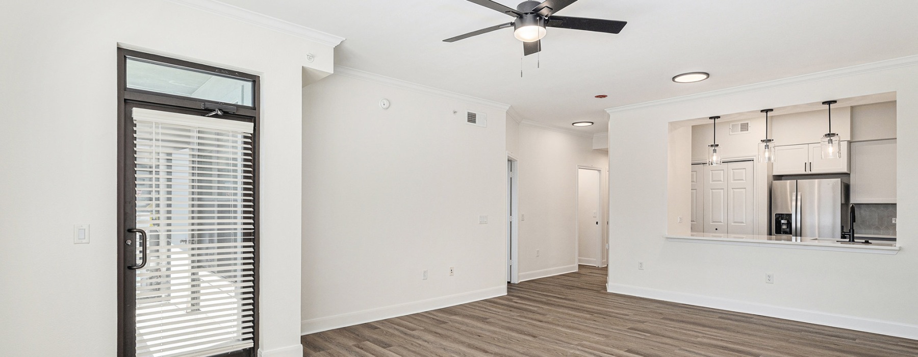 Spacious living room and dining room