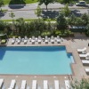 Sky view of resort style pool