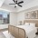 Bedroom with natural lighting and high ceilings